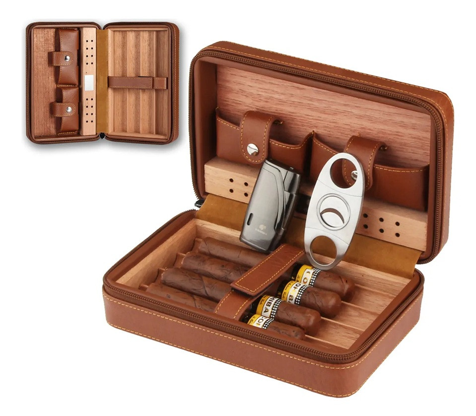 estojo case couro charutos curitiba