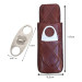 Case Bolsa Porta 2 Charutos P/ Viagem Couro E Cortador Inox curitiba